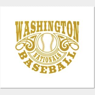 Vintage Retro Washington Nationals Baseball Posters and Art